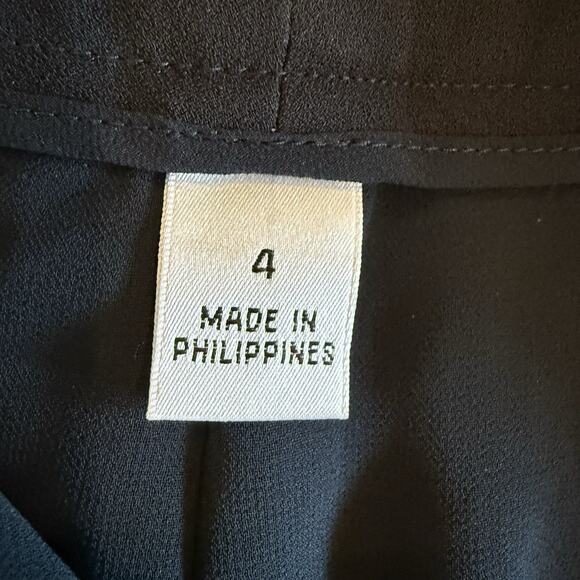 Talbot’s Women’s Dress Pants Black Size 4 Wide Leg Pleated 100%‎ Polyester Lined - Picture 9 of 11